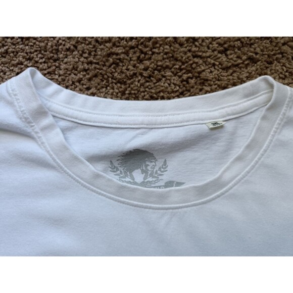 Hustle Gang T-Shirt Men's Size 3XL Indian Chief Graphic White Short Sleeve - Picture 3 of 8